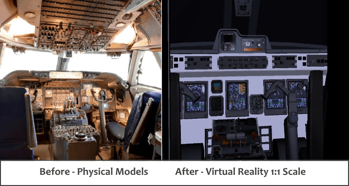 Exxar allows exploring and simulating the cockpit using Virtual Reality